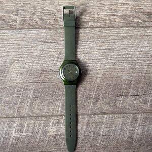 Swatch Olive Green Silicone Women's Watch